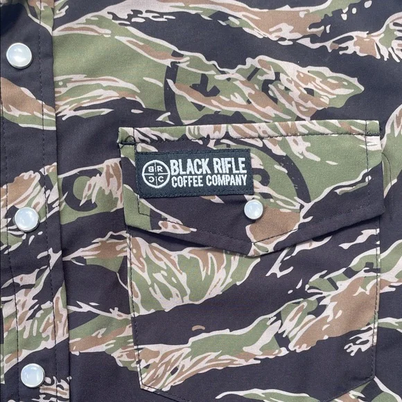 Black Rifle Coffee Company Tiger Stripe Camouflage Shirt - Picture 3 of 6